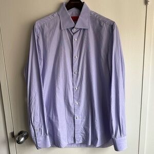 ISAIA Purple Cotton Dress Shirt